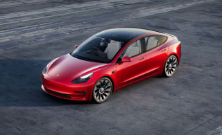 Tesla model red