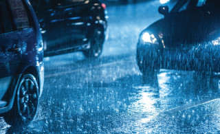 cars distance rain